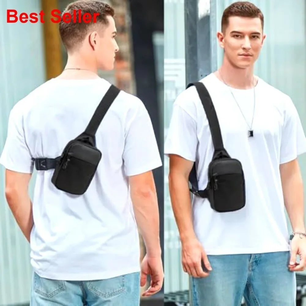 Waterproof Nylon Mini Sling Bag Crossbody Chest Bag Daypack